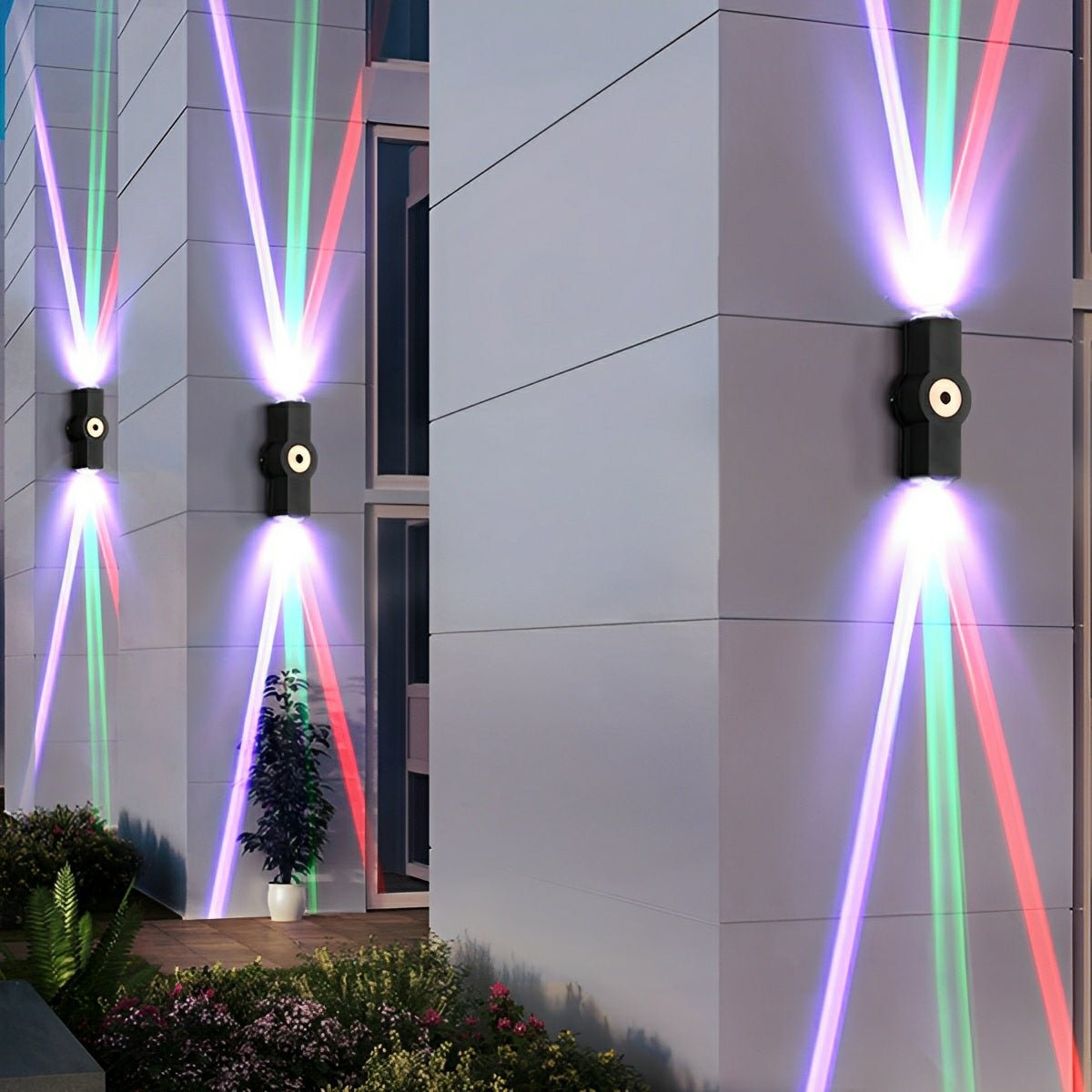 Modern Waterproof Black Outdoor LED Wall Lights Spotlights