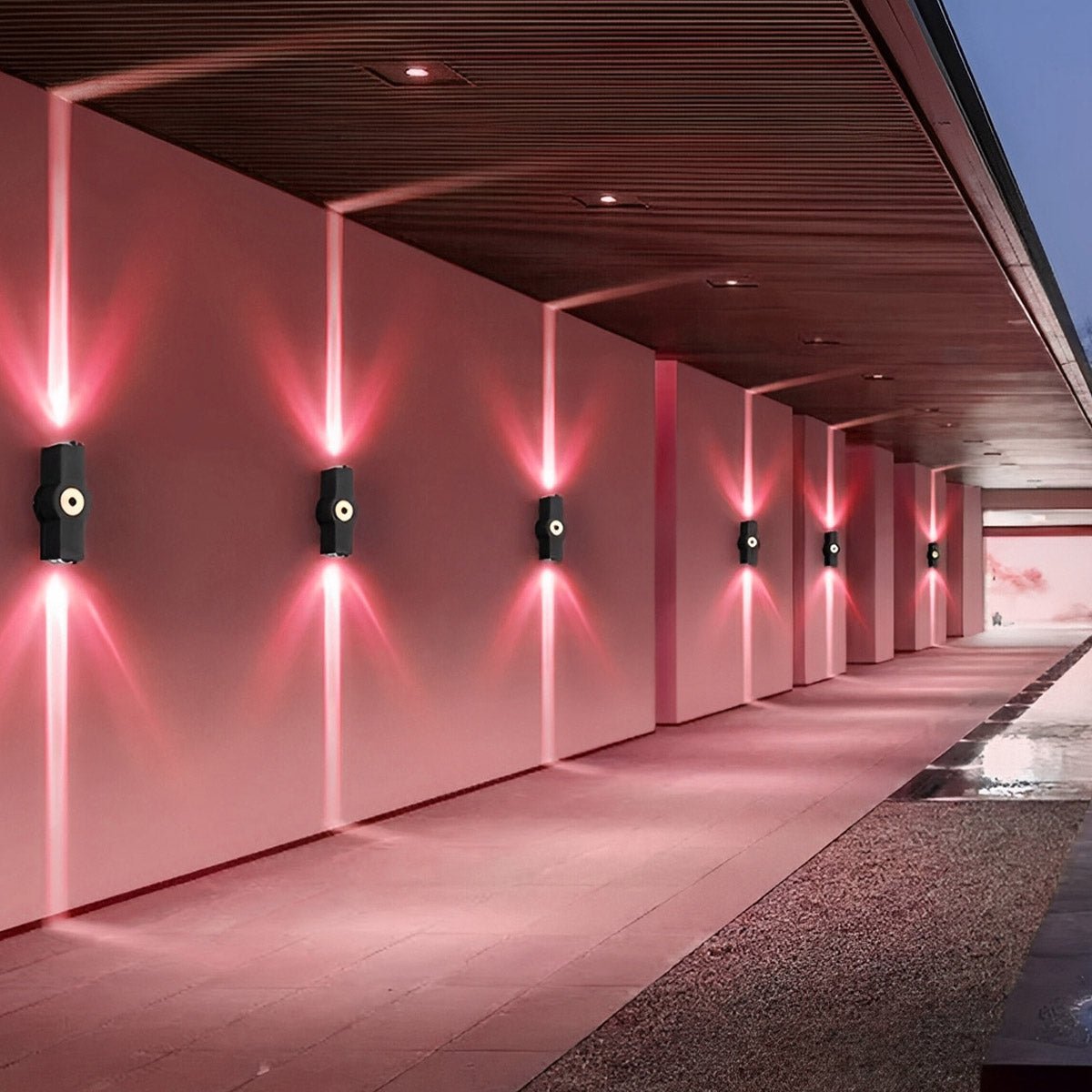 Modern Waterproof Black Outdoor LED Wall Lights Spotlights