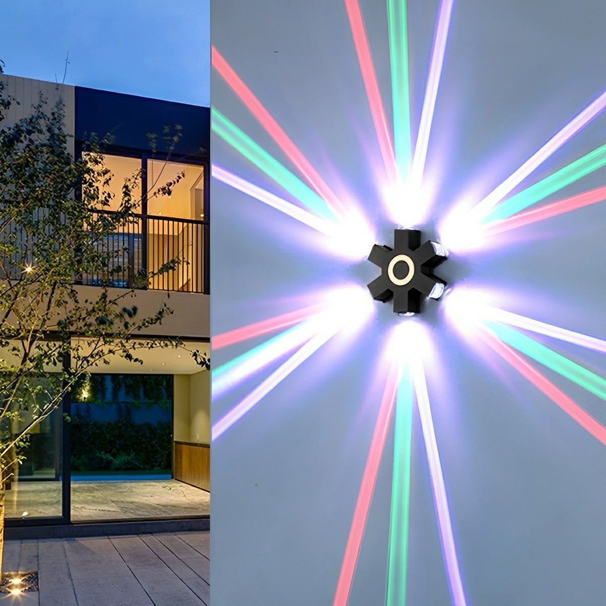 Modern Waterproof Black Outdoor LED Wall Lights Spotlights