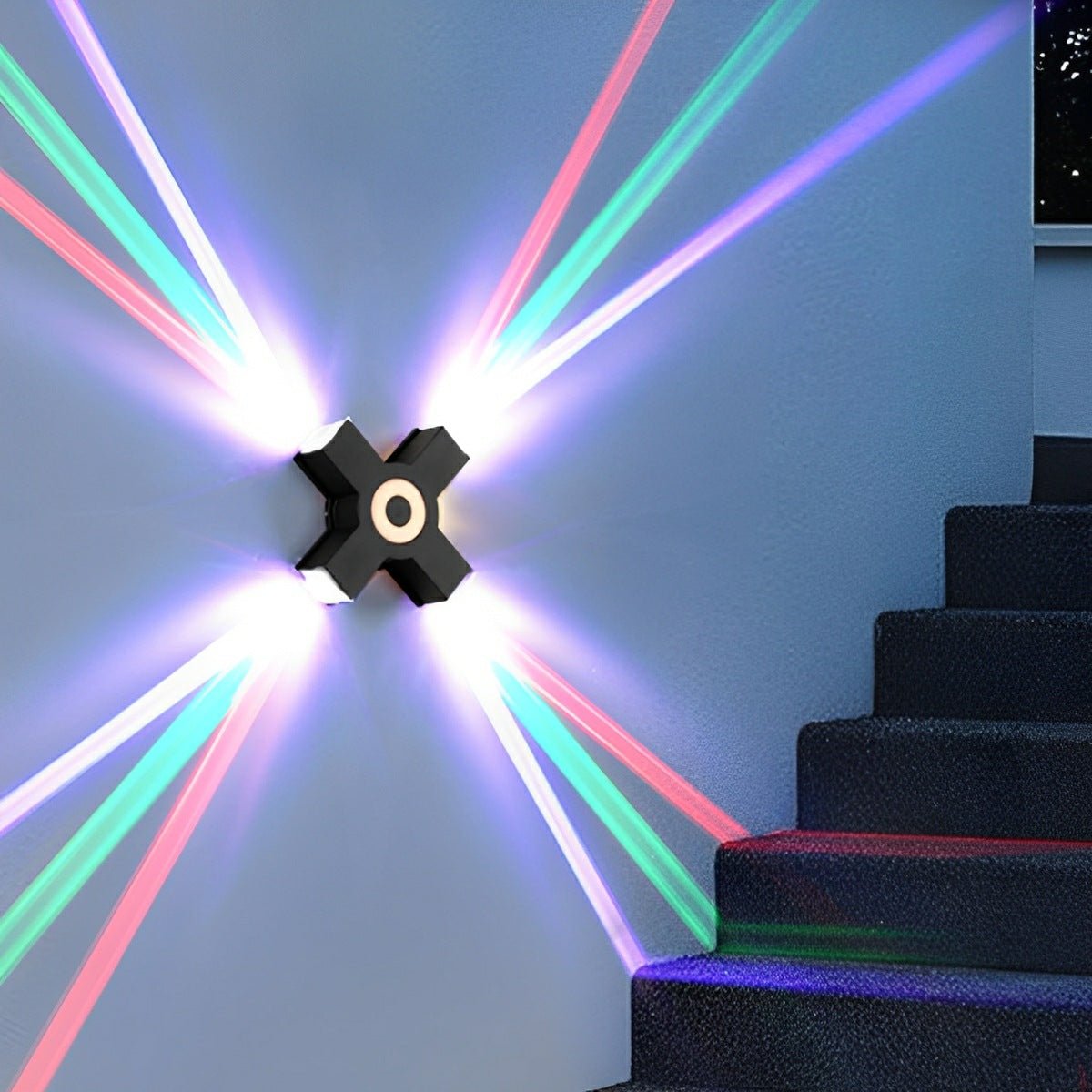 Modern Waterproof Black Outdoor LED Wall Lights Spotlights