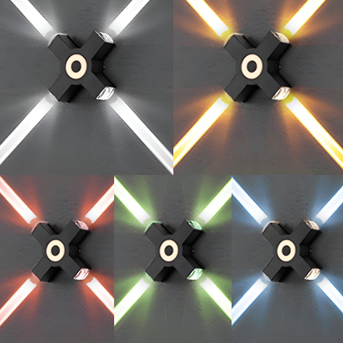 Modern Waterproof Black Outdoor LED Wall Lights Spotlights