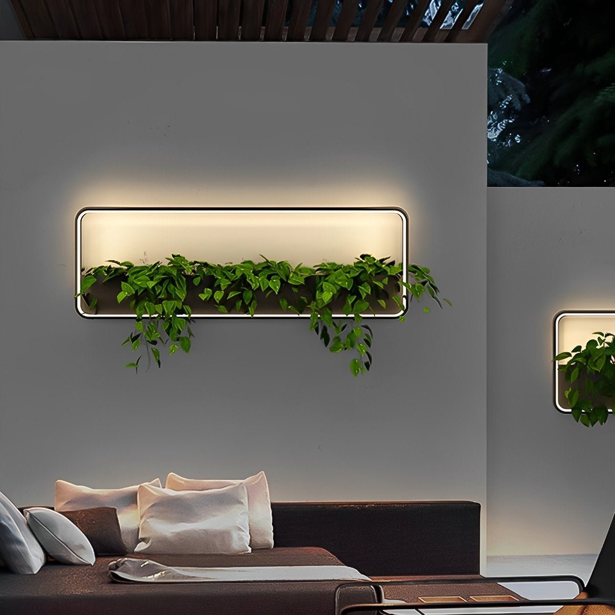 Waterproof LED Outdoor Wall Light Plants Pot