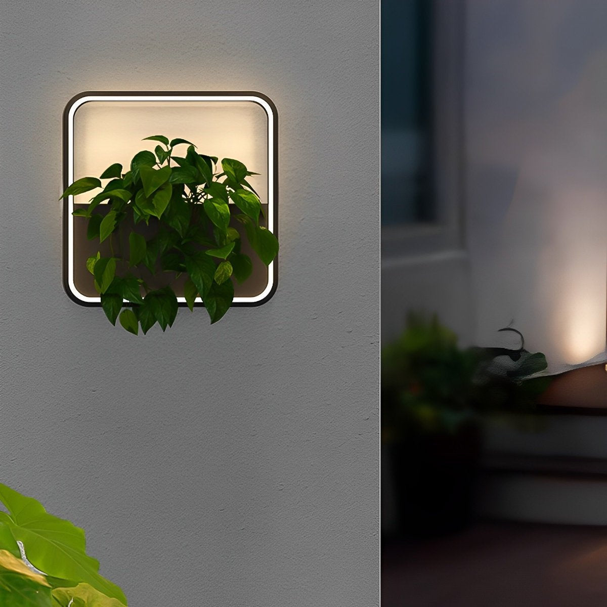 Waterproof LED Outdoor Wall Light Plants Pot