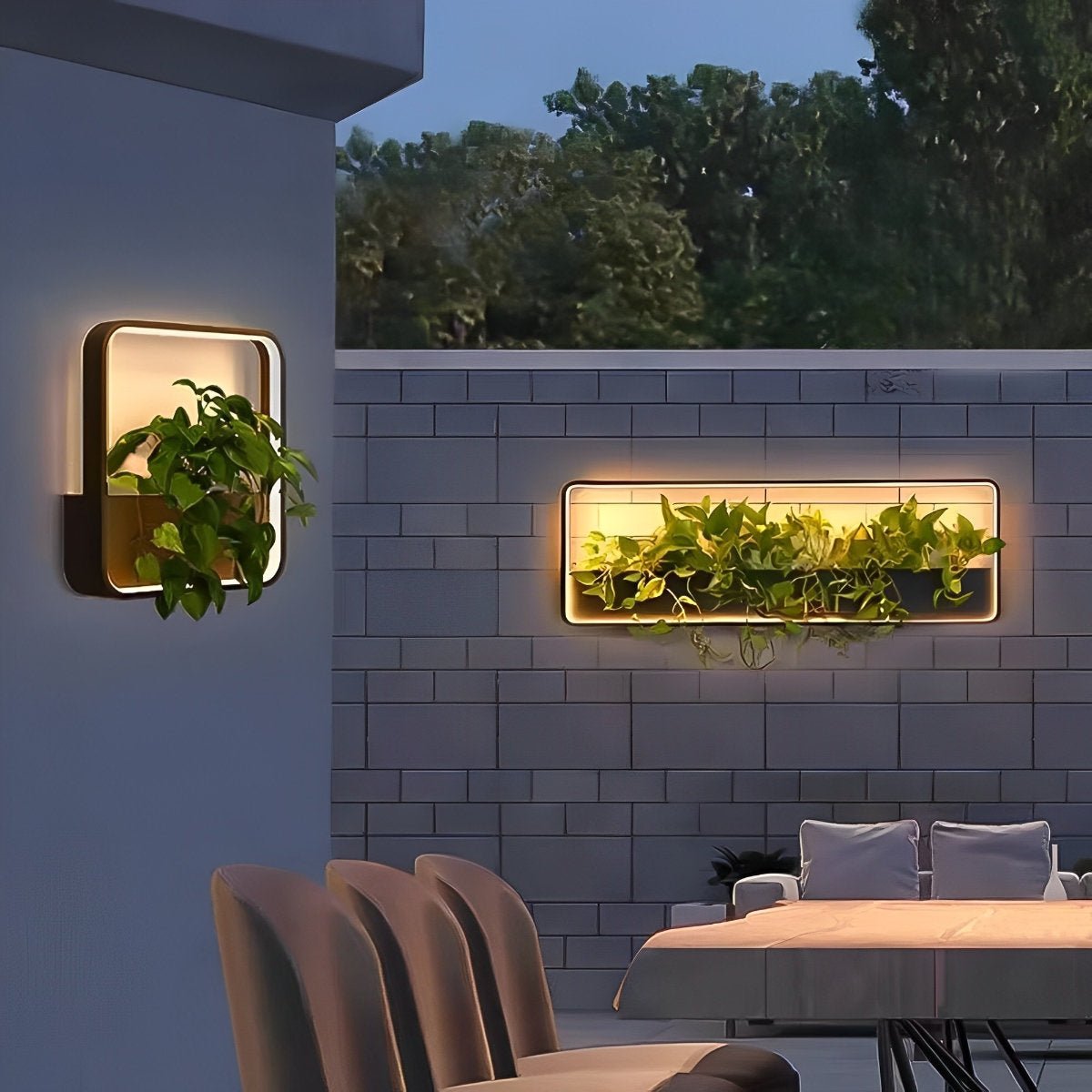Waterproof LED Outdoor Wall Light Plants Pot