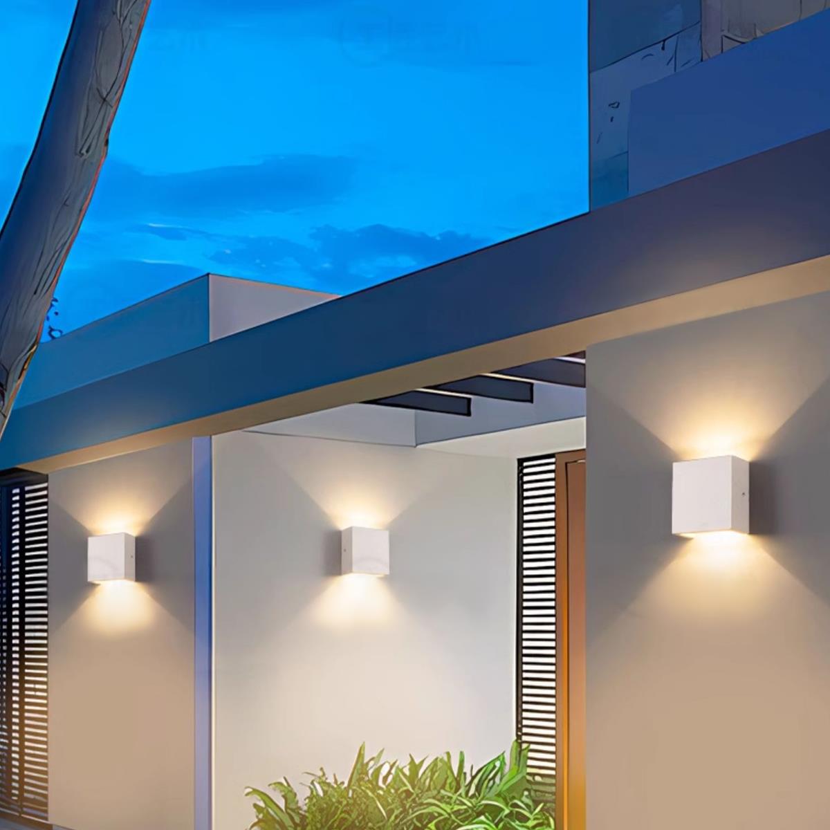 Waterproof Square Up and Down LED Outdoor Wall Sconces
