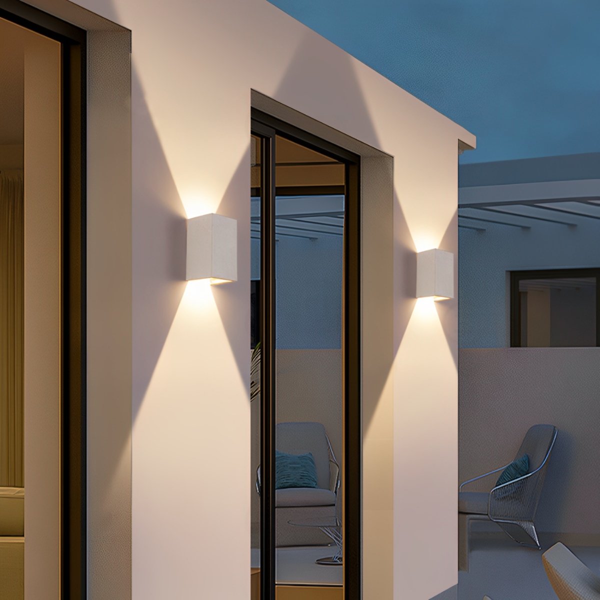 Waterproof Square Up and Down LED Outdoor Wall Sconces