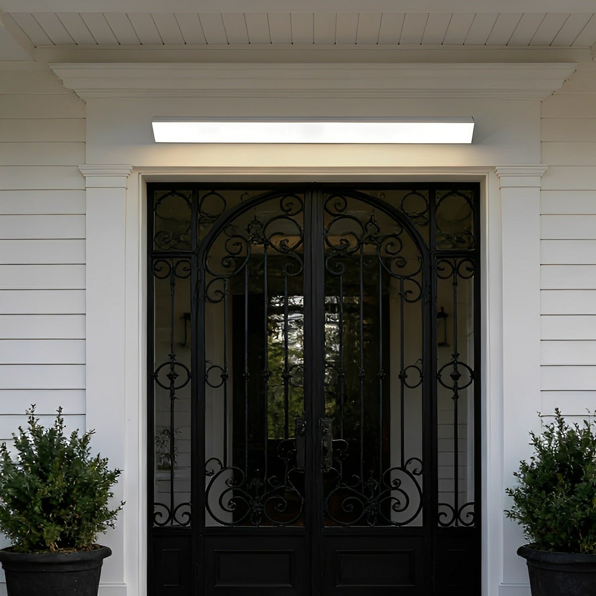 White Waterproof Outdoor LED Strip Lights Porch Light Exterior Wall Lights